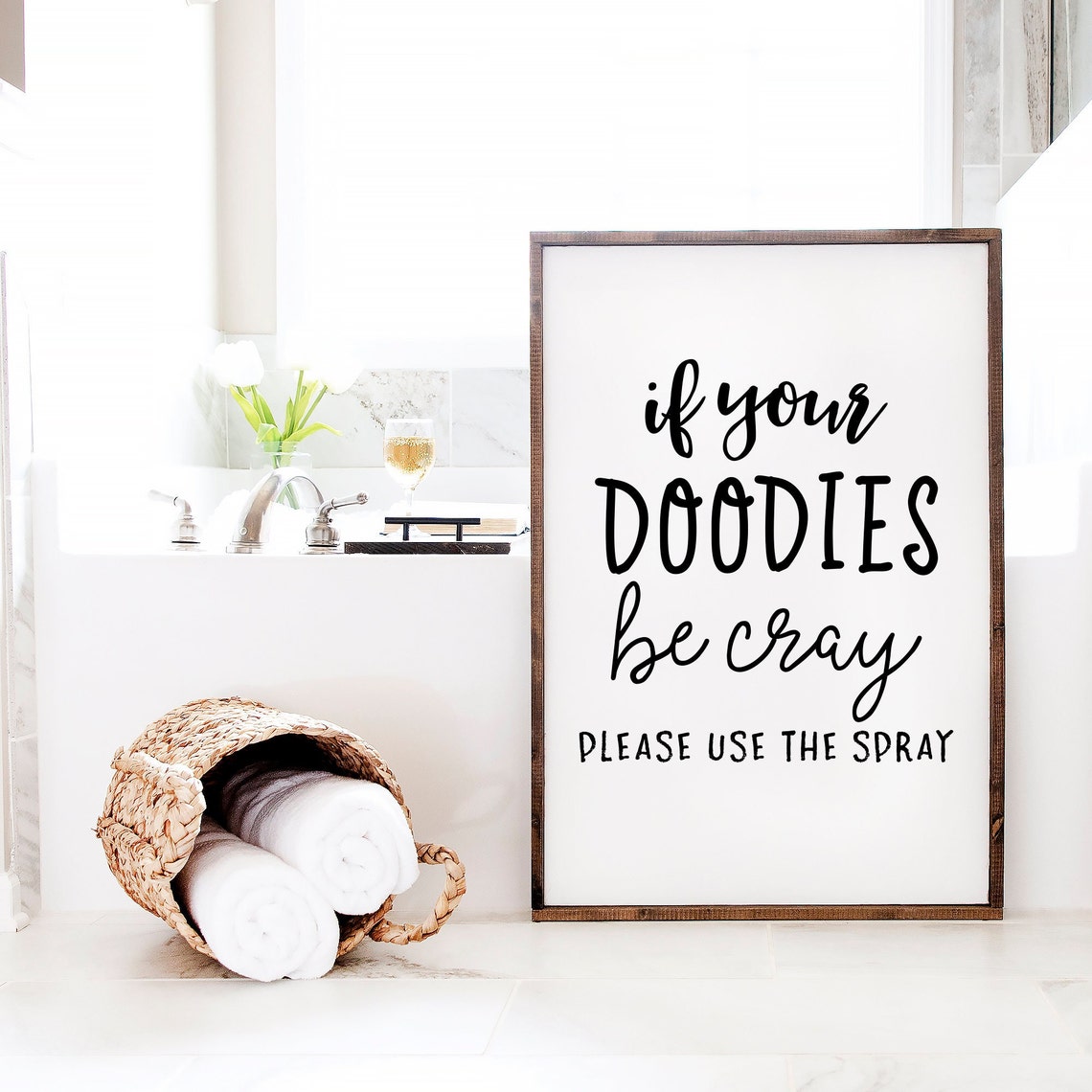 If Your Doodies Be Cray Please Use the Spray Bathroom Poster - Image 2