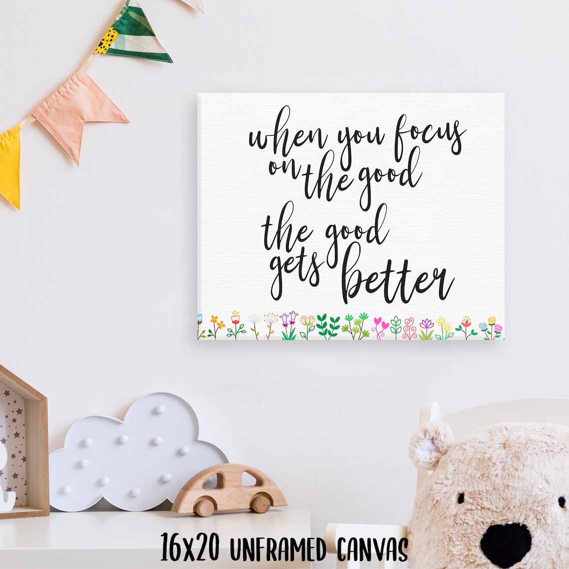 When You Focus On The Good Wildflower Inspirational Quote Poster - Image 3