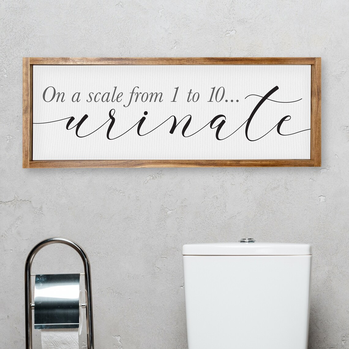 On a Scale from 1 to 10 Urinate Funny Adult Bathroom Pun Poster