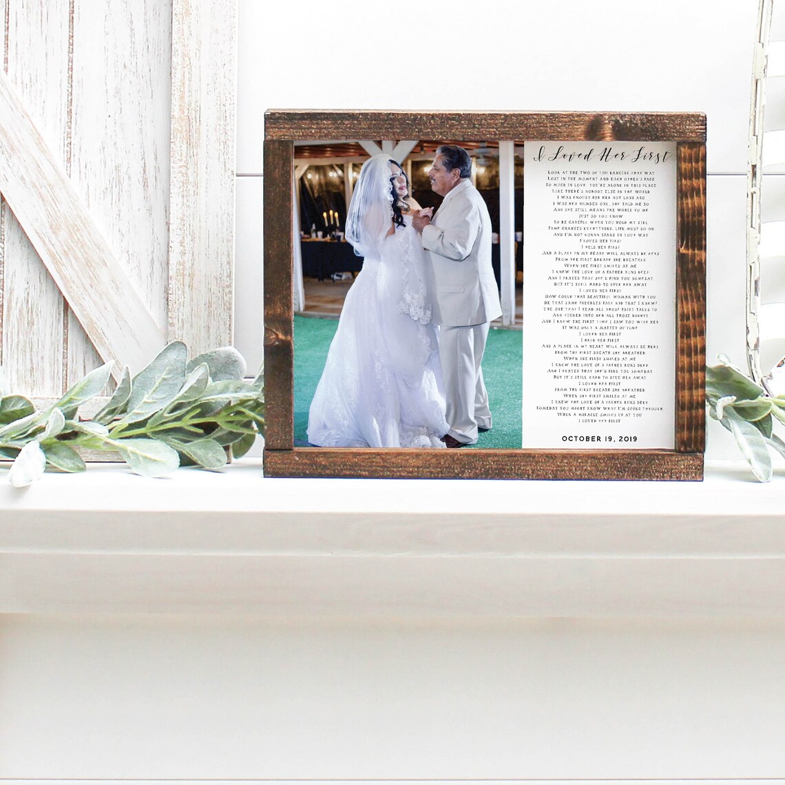 "I Loved Her First" Father Daughter Dance Song Lyric Wedding Poster - Image 3