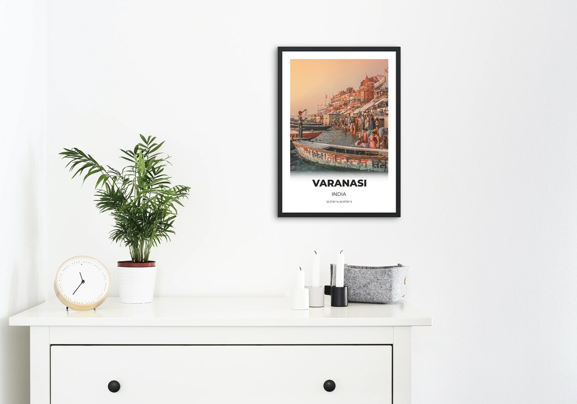 Varanasi Travel Poster, India Ganges City Print - Image 2