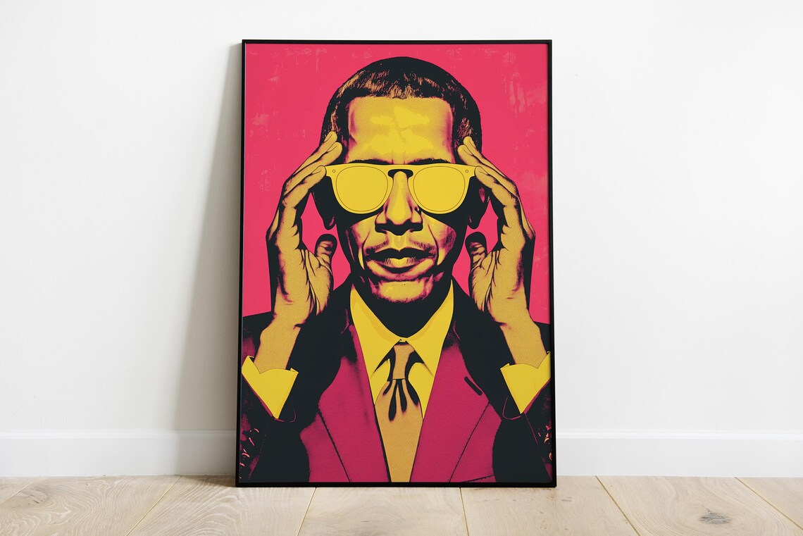 Barack Obama Oil Painting Portrait Art Print