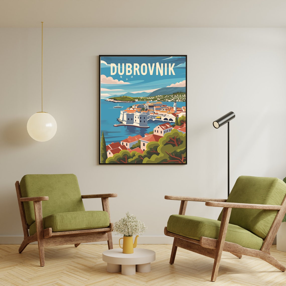 Dubrovnik Travel Poster Print Croatia Travel Print Art Dubrovnik Poster Art Dubrovnik Travel Print Croatia Wall Art Croatia Print - Image 3