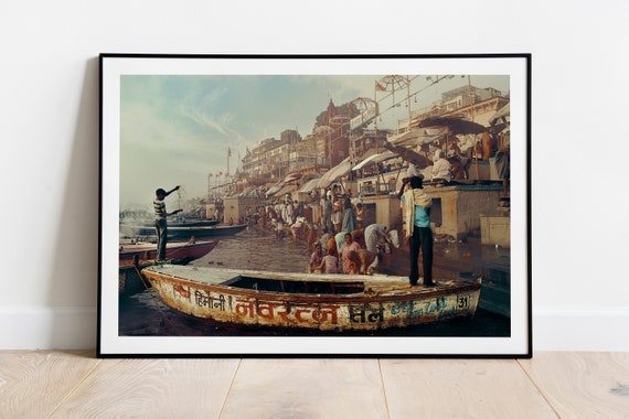 India Poster Indian Art Wall Art Living Room Decor Travel Photography Varanasi Ganges Print