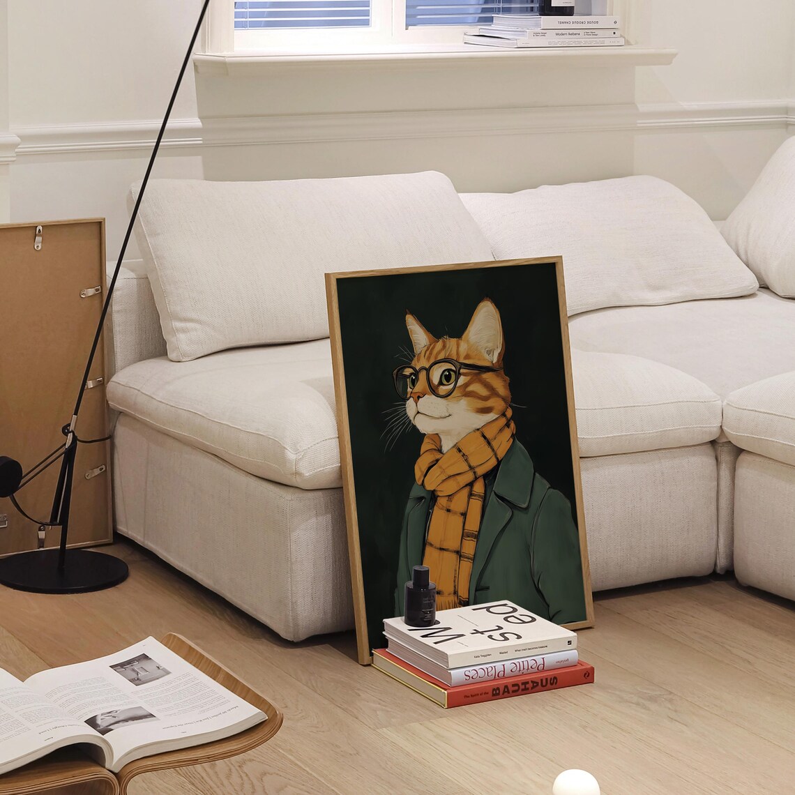 Stylish Cat Quirky Animal Illustration - Image 2