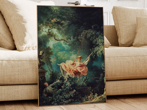 Jean-Honoré Fragonard The Swing Rococo Garden Romance Painting Poster