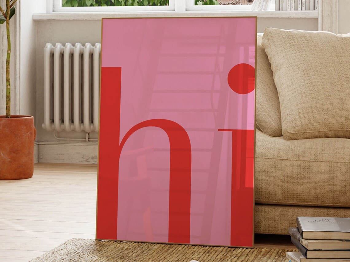 Hi Typography, Modern Scandinavian Style Decor