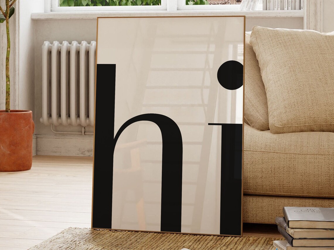Hi Typography, Bold Scandinavian Style Decor