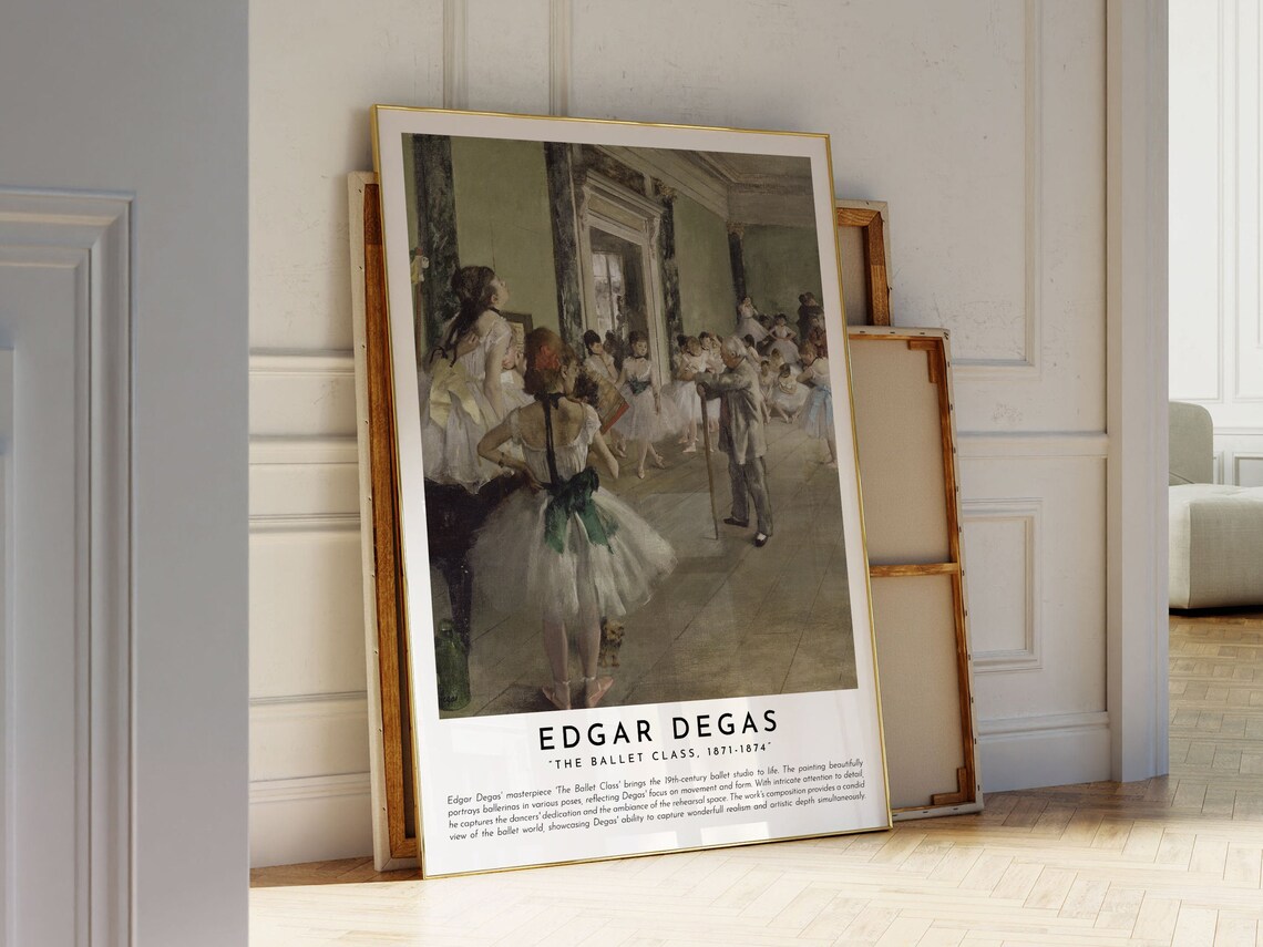 Edgar Degas The Ballet Class 1871-1874 Rehearsal Scene Poster - Image 2