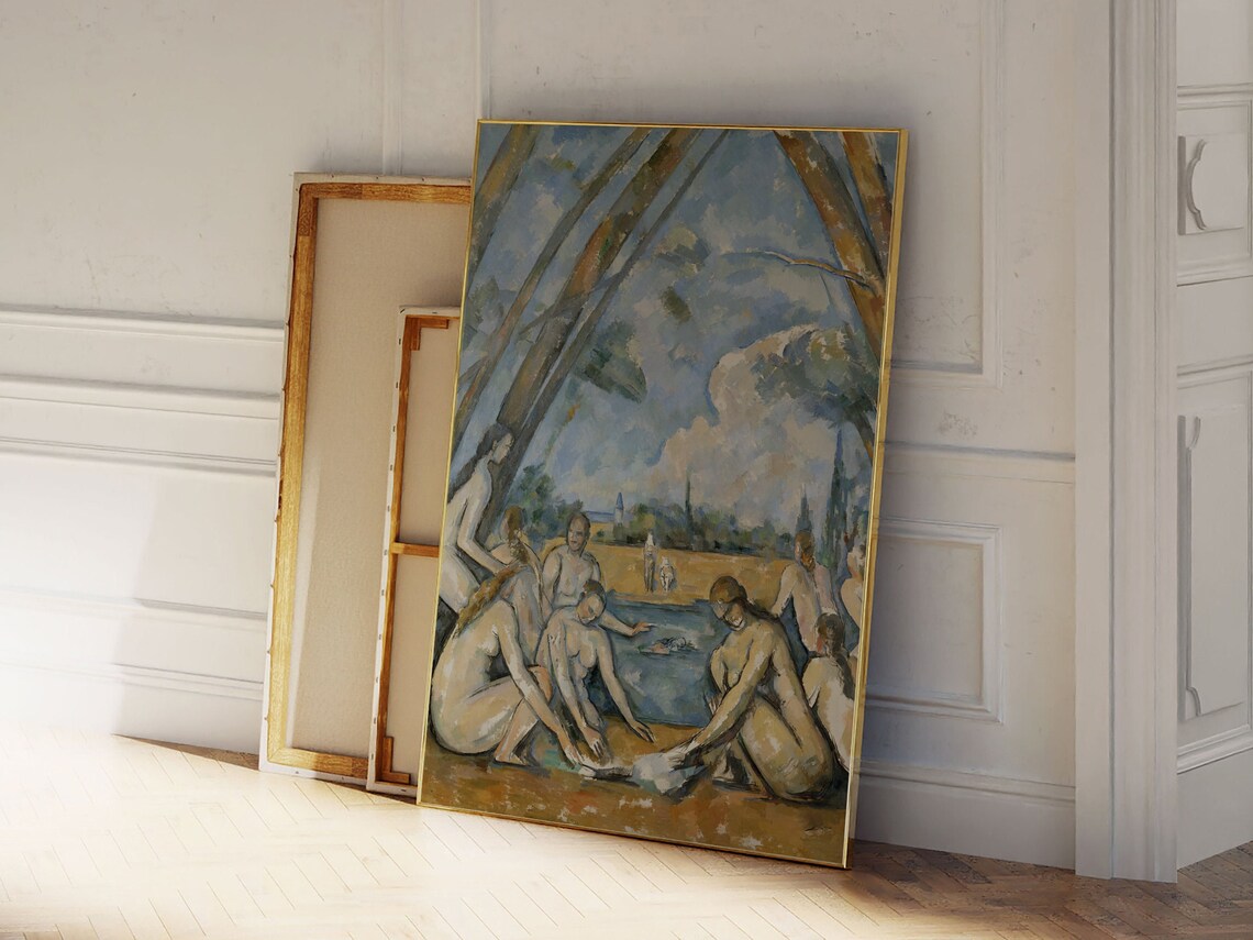 Paul Cézanne The Large Bathers Post-Impressionist Lake Scene Poster - Image 2