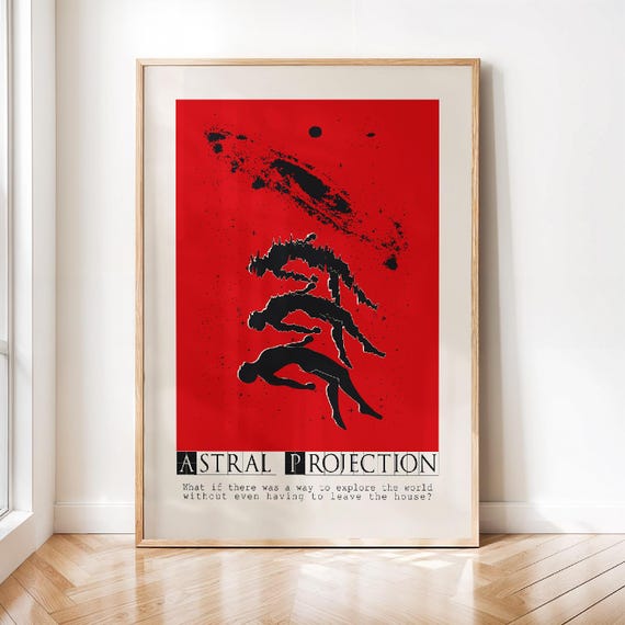 Astral Travel Poster Projection Print Spiritual Artwork For Meditation Decor Mental Healty Cosmic Psychological Feelings