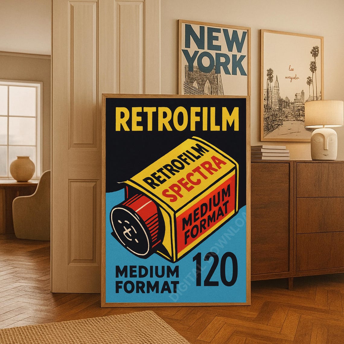 RetroFilm Spectra Medium Format 120 Poster Vintage Camera Film Ad