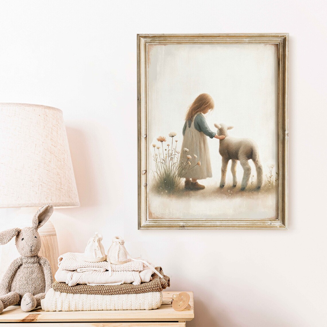 Lamb Nursery Decor, Farmhouse Wall Art Print - Image 2