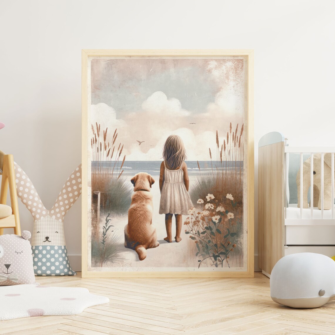Yellow Labrador Retriever Nursery Art Print - Image 2