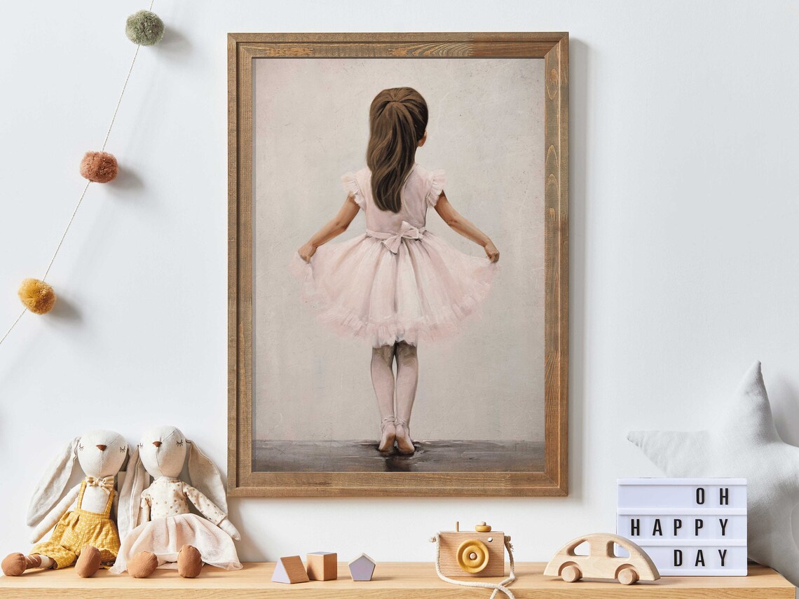 Ballerina Nursery Decor Vintage Ballet Art Print