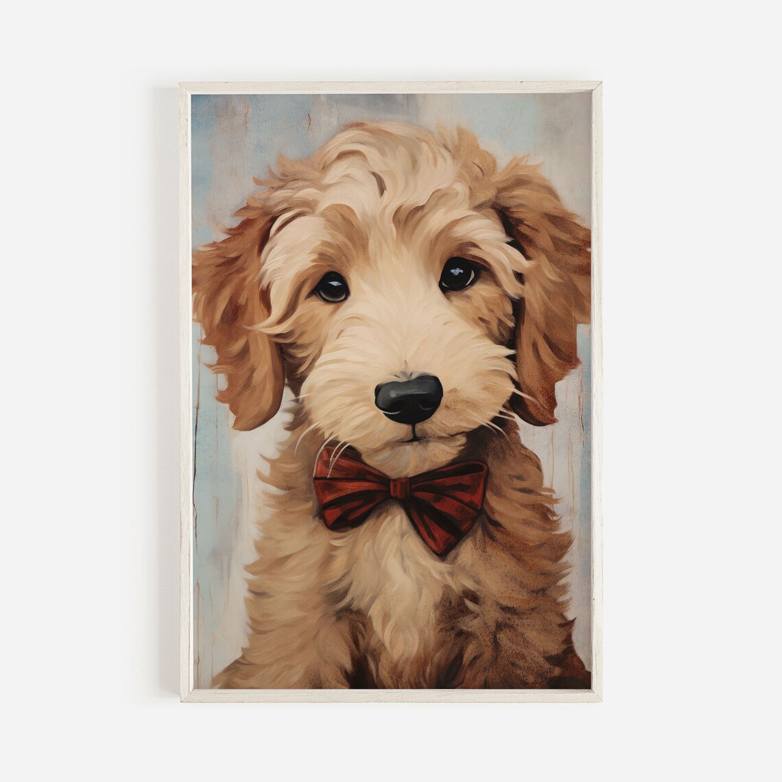 Goldendoodle Vintage Dog Portrait, Dog Decor