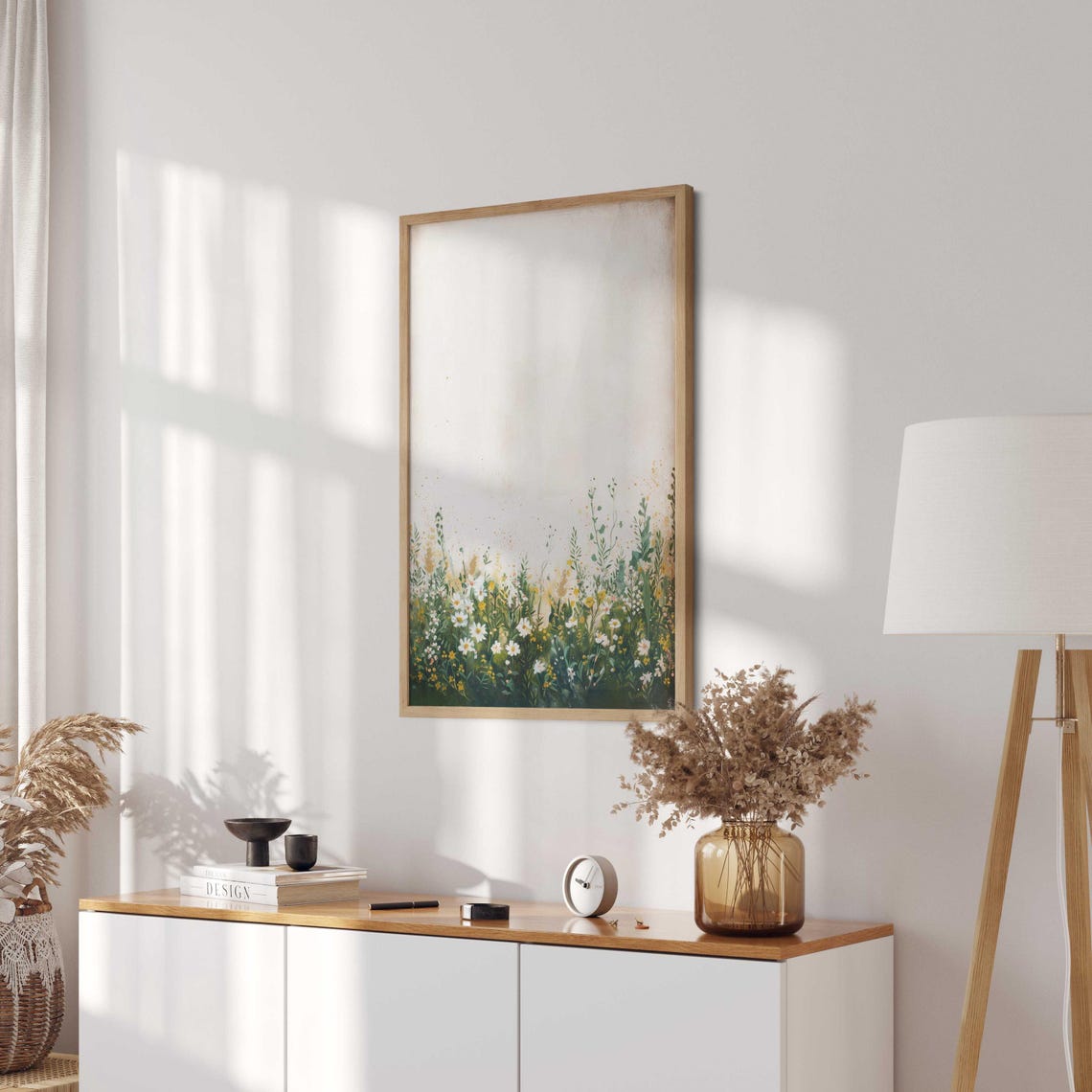 Wildflower Meadow Watercolor Rustic Floral Botanical Wall Art - Image 4