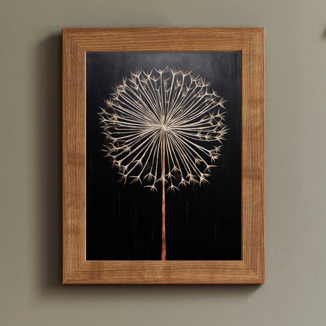 Dandelion Vintage Floral Art Print, Rustic Farmhouse - Image 2