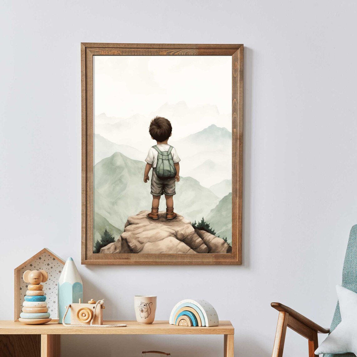 Adventure Boy Toddler Decor Hiking Poster Print - Image 2