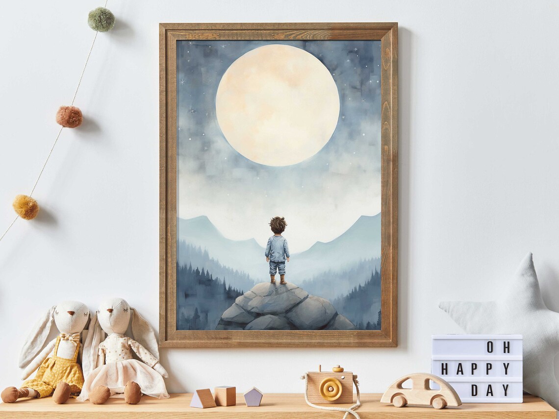 Boy Adventure Nursery Decor, Nature Wall Art