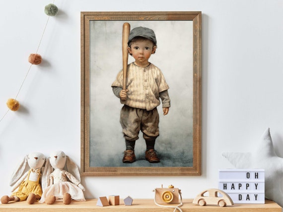 Baseball Print For Boys Room Baseball Nursery Print Unique Vintage Wall Decor Sports Decor Boys Bedroom Playroom Art