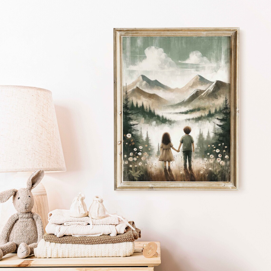 Brother And Sister Sibling Room Adventure Art Print - Image 2
