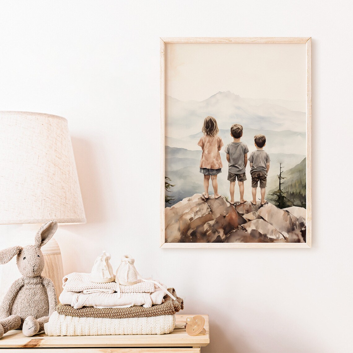 Siblings Vintage-Inspired Adventure Wall Art Print - Image 2