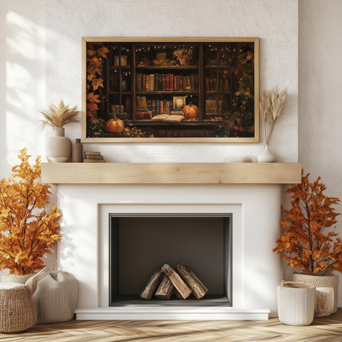 Halloween Decorated Window Frame Art Print - Image 3