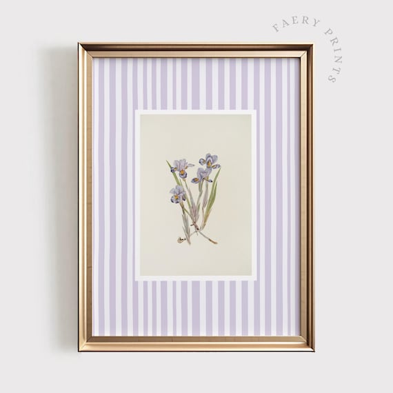 Lavender Floral Print Soft Pastel Purple Wall Art Spring Summer Nursery Decor Elegant Botanical Flower 1215