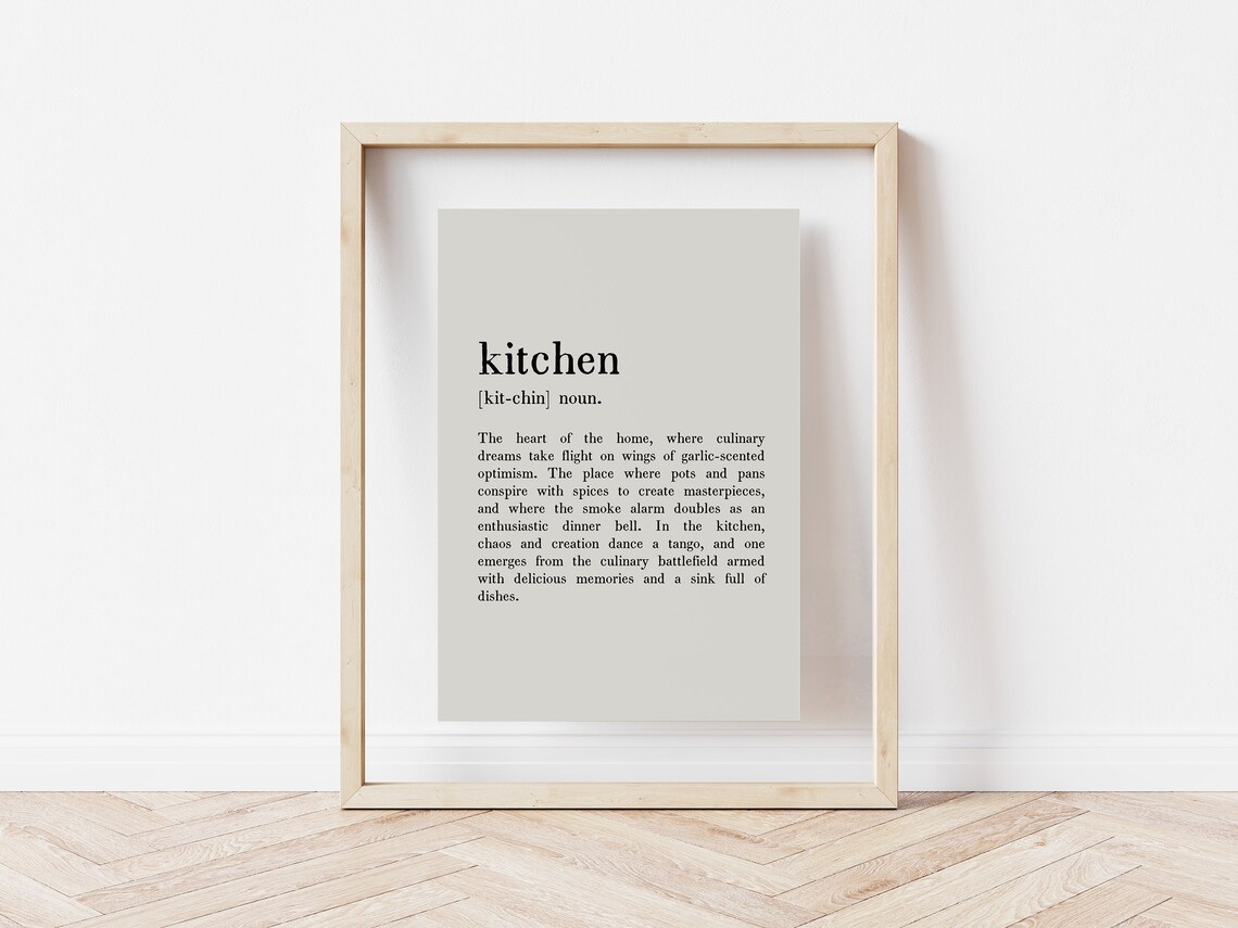 Kitchen Definition Print, Minimalist Kitchen Art Print - Image 4
