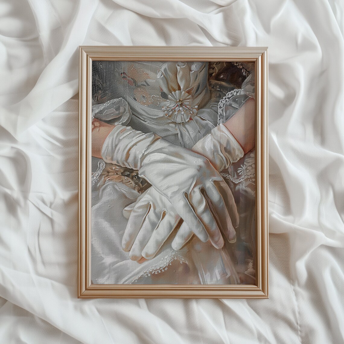 Light Academia Victorian Coquette Woman Art Print