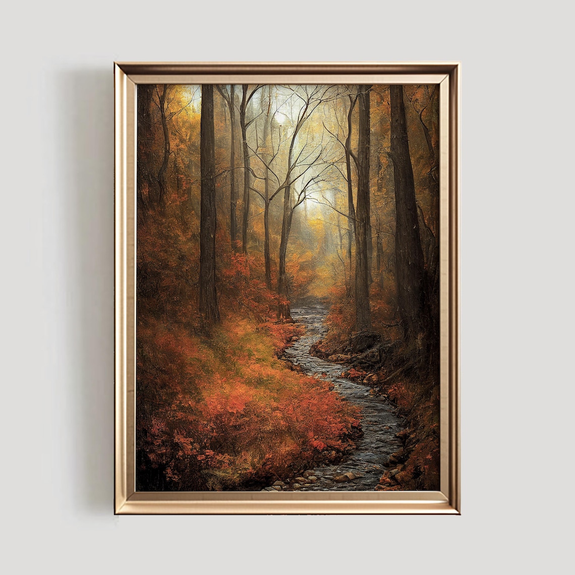 Autumn Forest Print, Fall Home Decor Wall Art