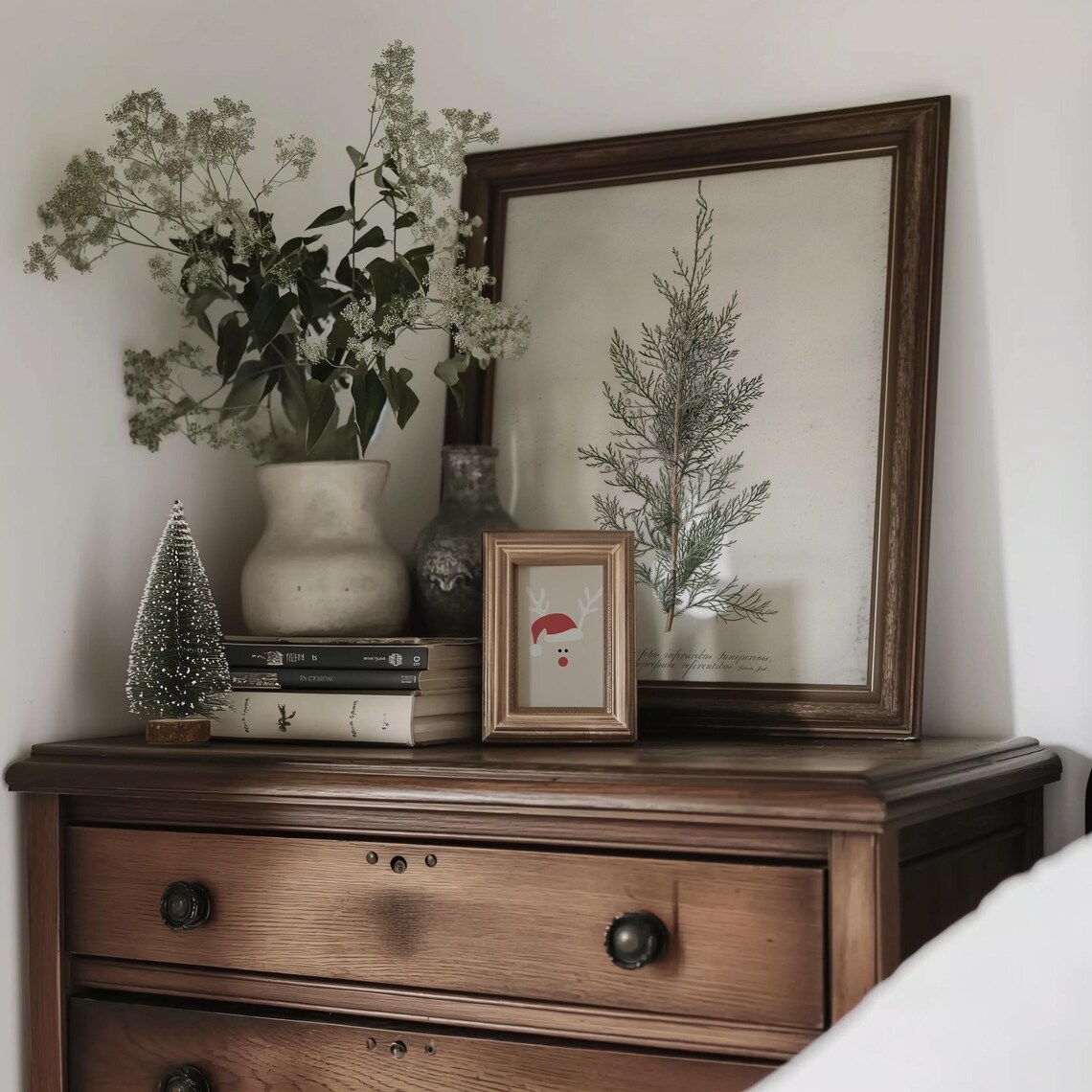 Juniper Tree Vintage Winter Art Print, Rustic Decor - Image 2