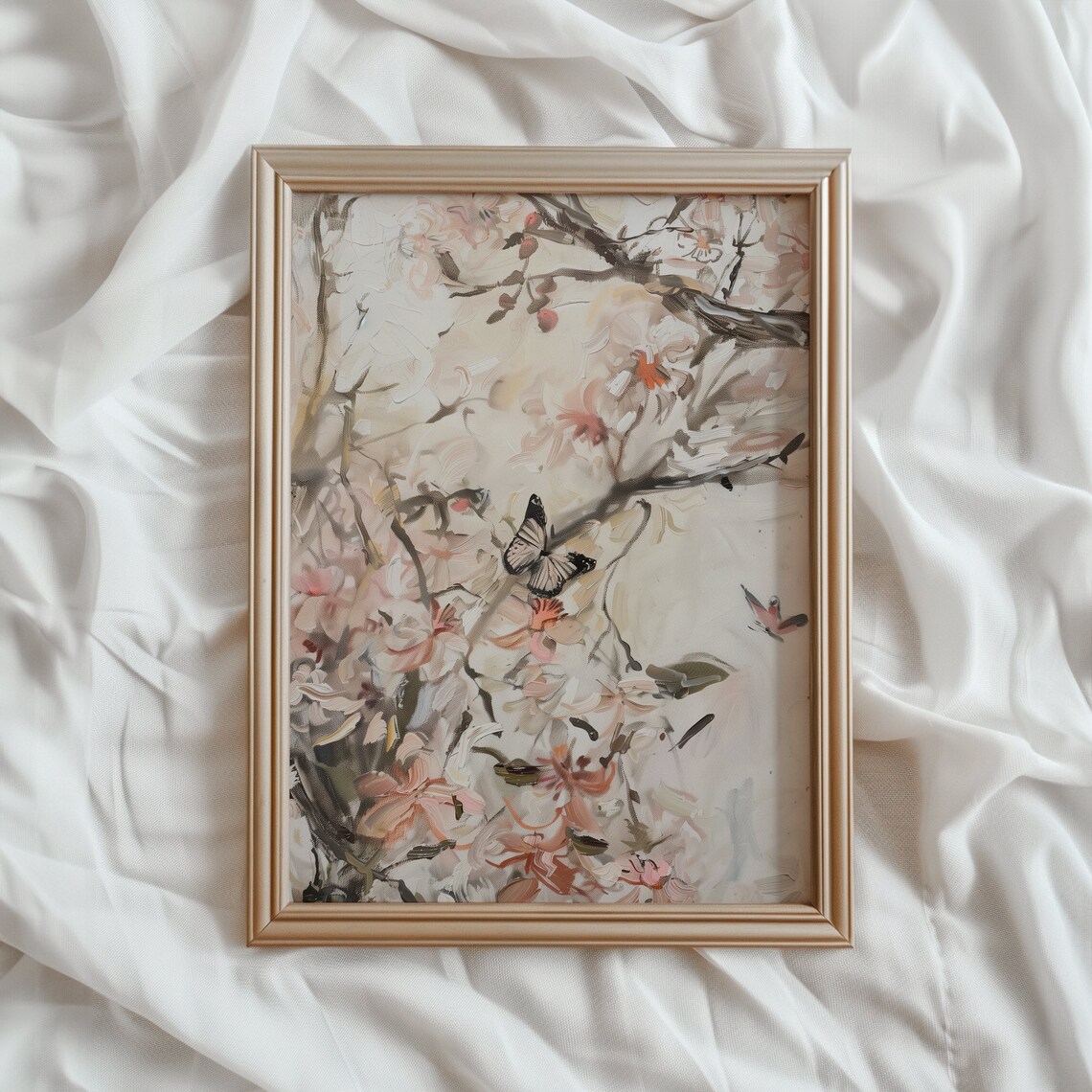 Vintage Butterfly Print, Botanical Nursery Wall Art