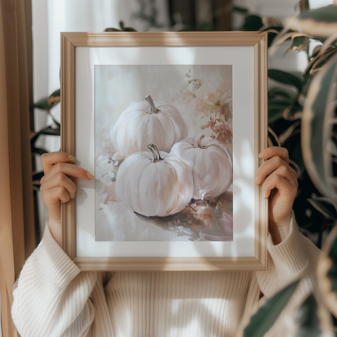 Pink Pumpkins Art Print, Pastel Halloween Decor - Image 5
