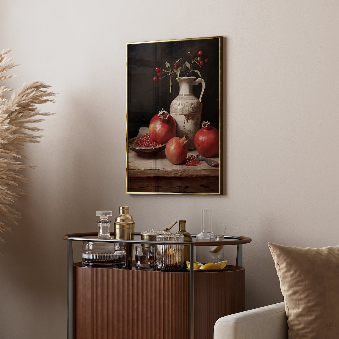 Pomegranate Print, Vintage Kitchen Wall Art - Image 3