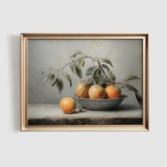 Kitchen Still Life Painting, Vintage Farmhouse Art Print