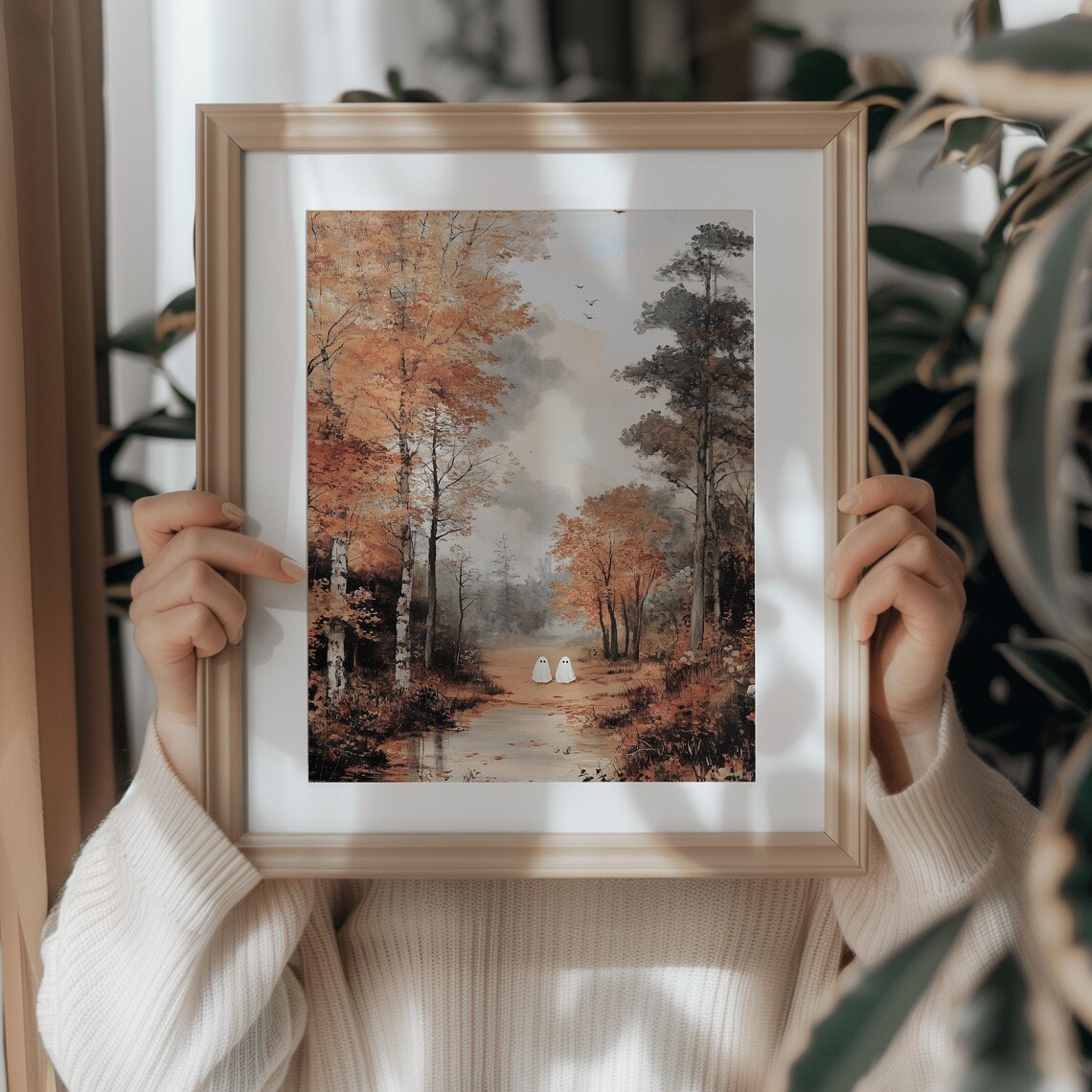 Ghosts In A Fall Landscape, Vintage Style Poster - Image 3