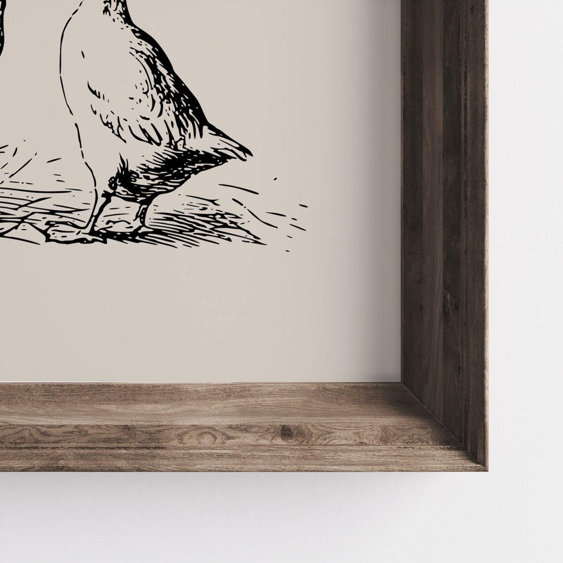 Goose Sketch Print, Vintage Nursery Wall Art - Image 3