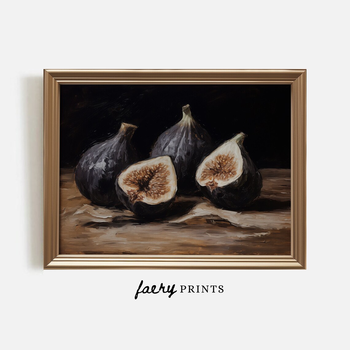 Fig Art Print, Vintage Rustic Farmhouse Kitchen Decor