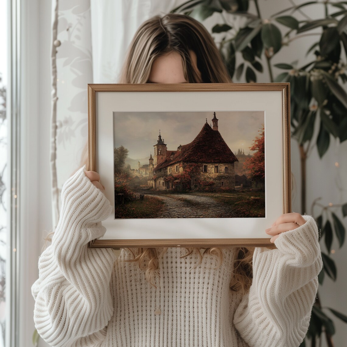 Fall Landscape Print, Rustic Autumn Cottage Art Print - Image 3