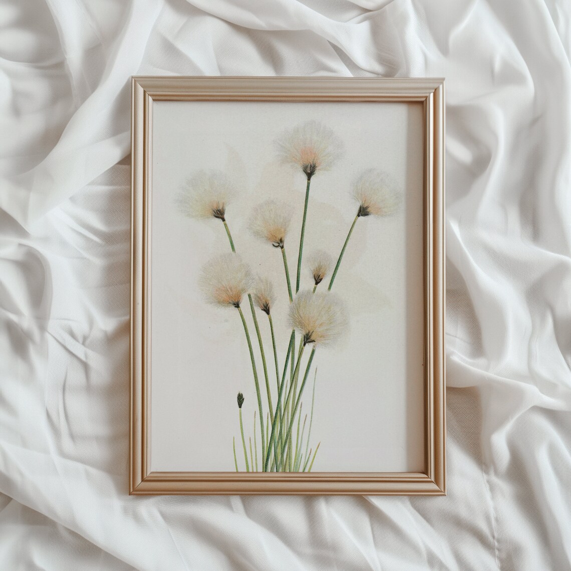 Dandelion Wall Art, Vintage Floral Art Print