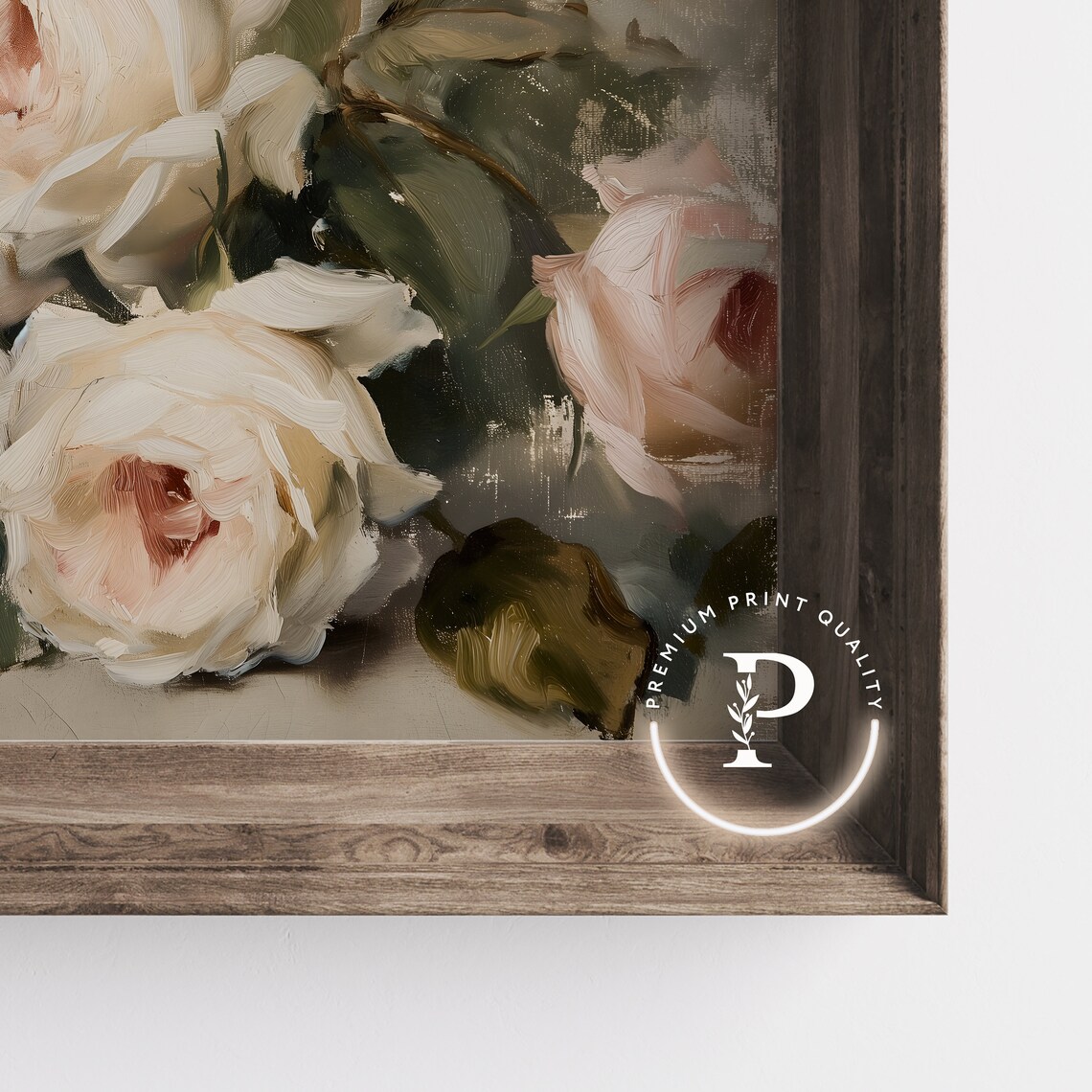 Pink and White Roses Still Life, Vintage Art Print - Image 3