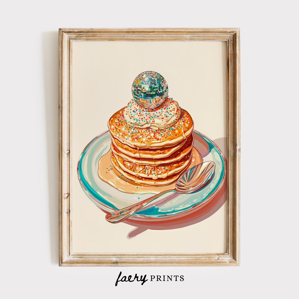 Disco Pancakes Retro Kitchen Food Poster - Image 5