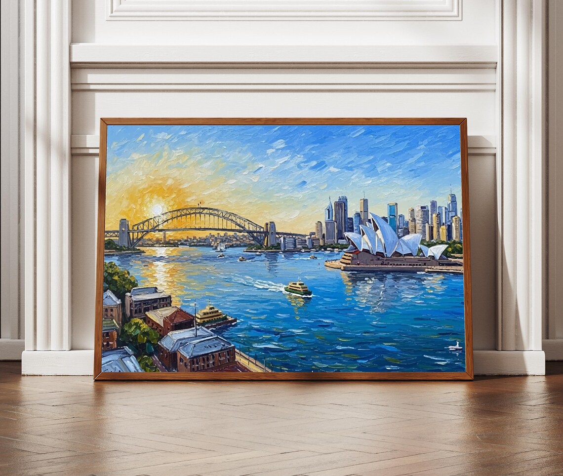 Sydney Opera House Textured Travel Poster