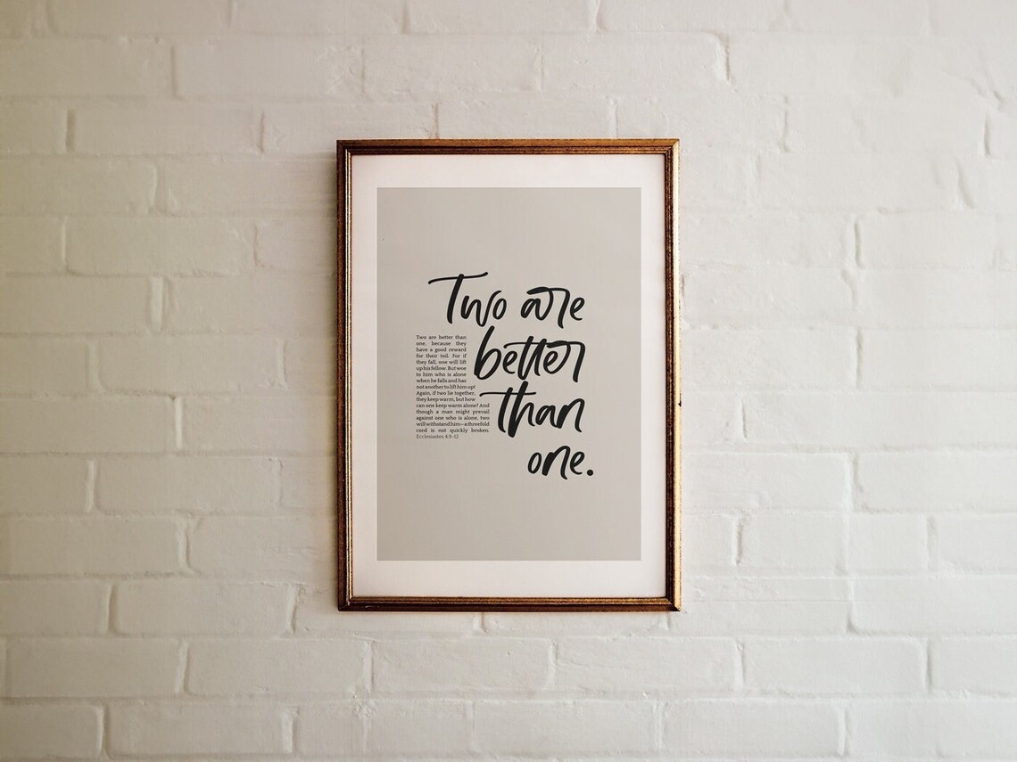 Two Are Better Than One, Ecclesiastes 4:9 Scripture Art - Image 5