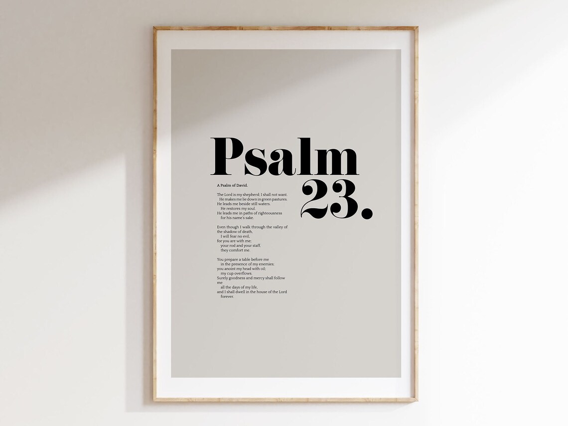 Psalm 23 Minimalist Scripture Poster, Christian Decor - Image 5