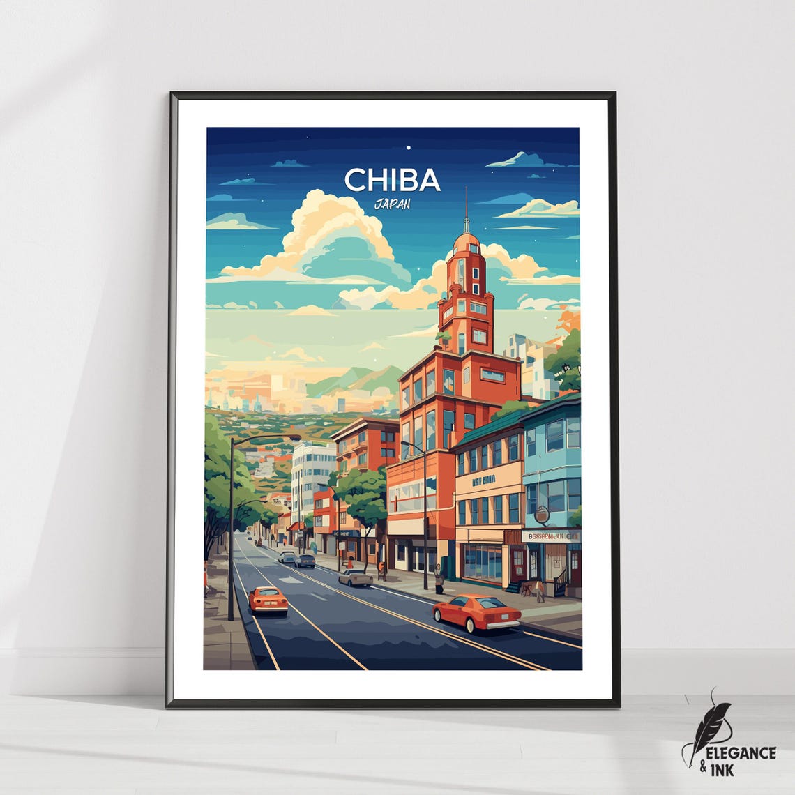 Chiba Printchiba Travel Posterchiba Artworkchiba Canvaschiba Wall Decorchiba Home Vintage Paintingchiba