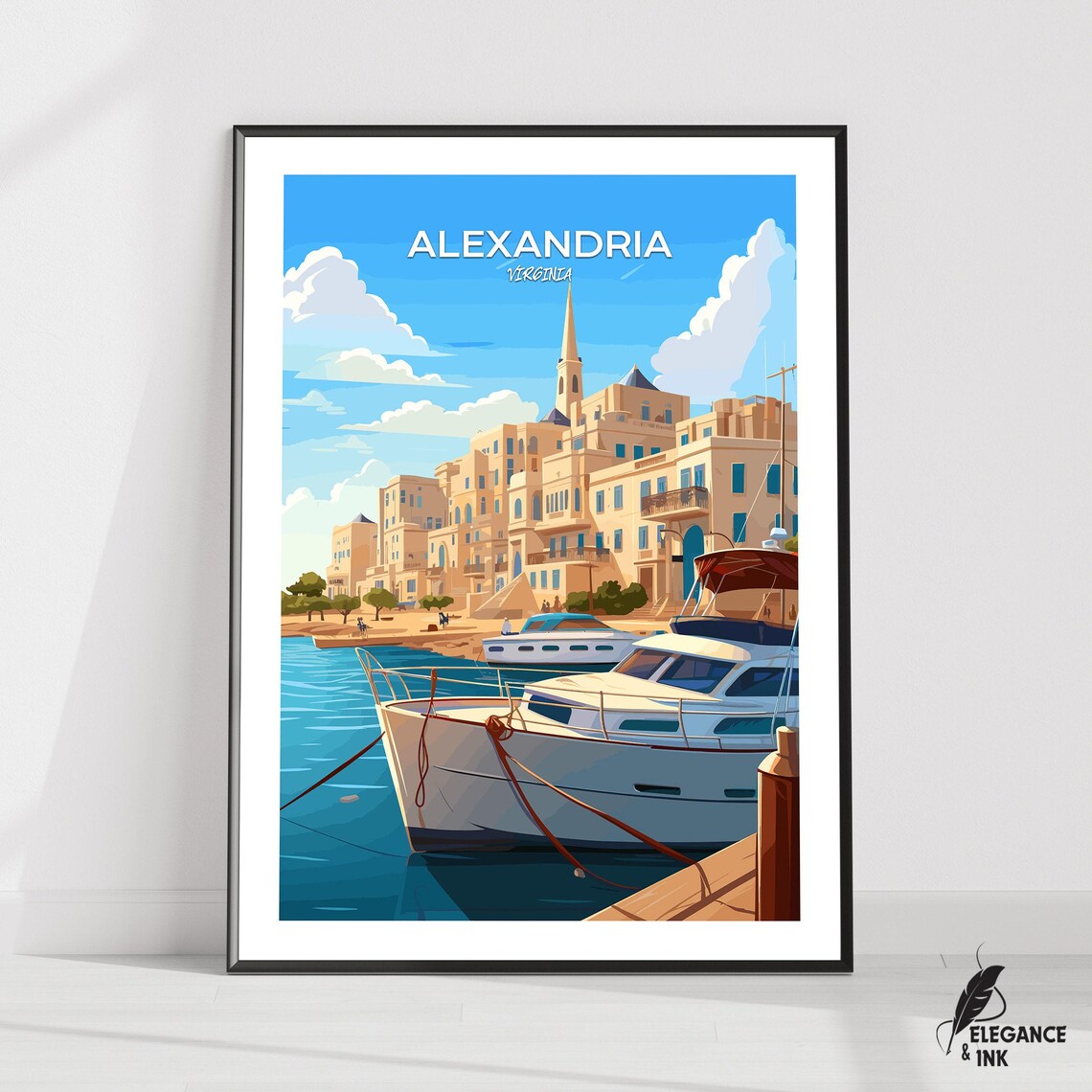 Alexandria Travel Print Wall Artalexandria Minimalist Painting Home Decoralexandria City Photomodern Poster Artwork