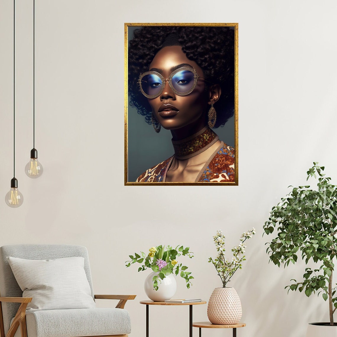 African Woman Art African Portrait African Woman Art African Beauty Sketch African Fashion Painting African Art